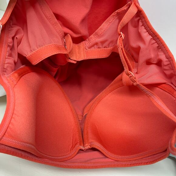 Garnet Hill Trio Comfort Camisole Bras in Gray, Coral, and Ivory - Picture 7 of 10
